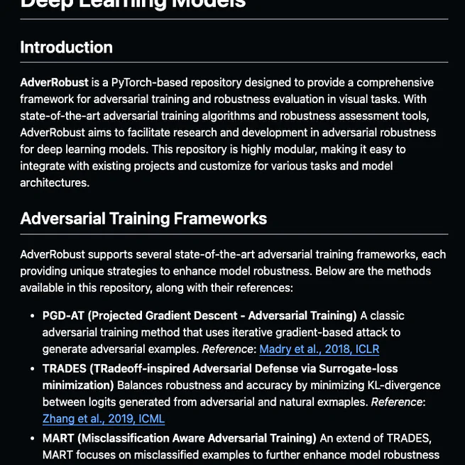 Released AdverRobust, a open-source framework for adversarial training and robustness evaluation!