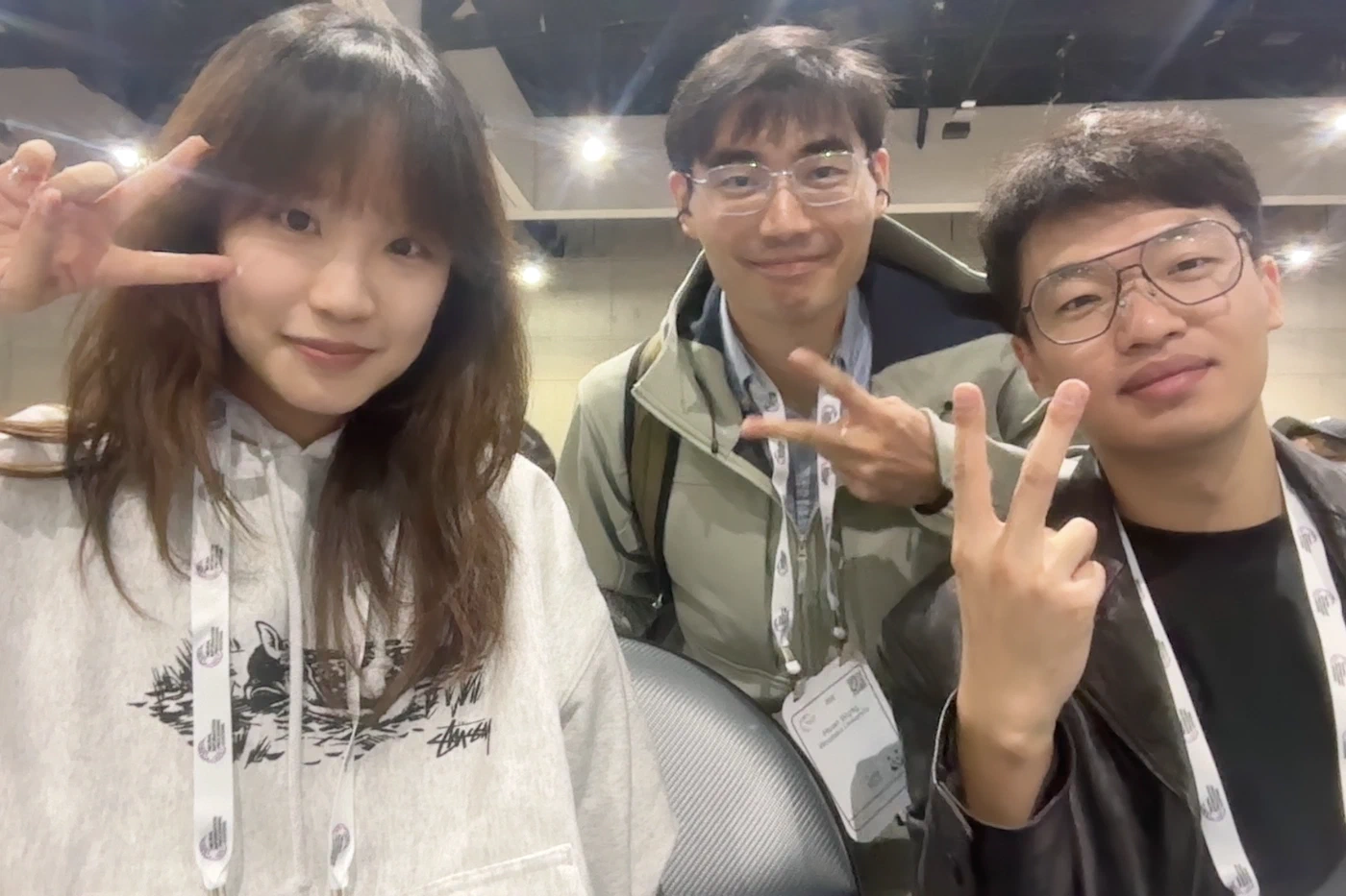 Huan, Xinjun, and Kejia together in San Diego